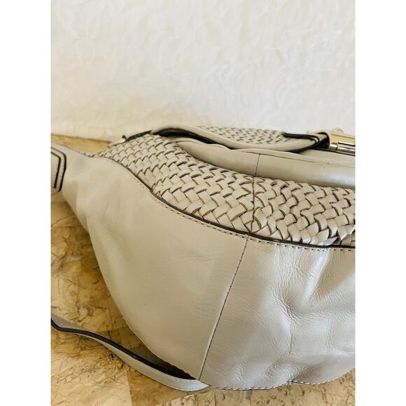 Coach Kristin Woven brown Leather Hobo Crossbody Shoulder Bag Handbag 19312 - Picture 8 of 9